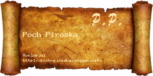 Poch Piroska névjegykártya