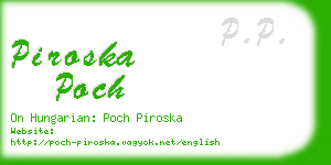 piroska poch business card